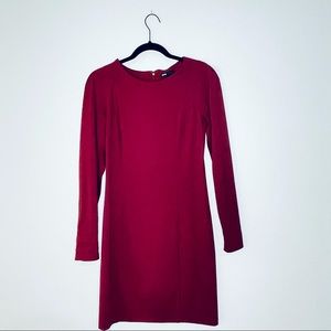 Mango burgundy bodycon dress